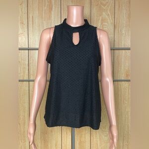 W5 Black Textured Tank Top SZ - L